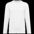 Camiseta algodón cuello redondo manga larga White M