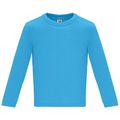 Camiseta Manga Larga Bebé Turquesa 6 Meses
