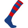 Calcetines altos a rayas unisex Dark Royal Blue / Sporty Red 35/38 Eu