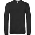 Camiseta manga larga hombre algodón Black L