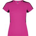 Camiseta técnica mujer manga corta Fucsia/Negro 2Xl