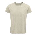 Camiseta ajustada de cuello redondo para hombre Heather Beige Xxl