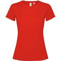 Camiseta técnica entallada para mujer Rojo L
