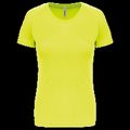 Camiseta de deporte mujer poliéster Fluorescent Yellow L