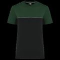 Camiseta bicolor eco Black / Forest Green Xl