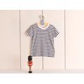 Camiseta de bebé a rayas de algodón