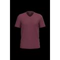 Camiseta de algodón con cuello de pico Wine S