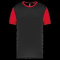 Camiseta bicolor adulto poliéster Black / Sporty Red 3Xl