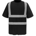 Camiseta alta visibilidad reflectante Black Xl