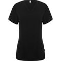 Casaca manga corta escote pico Negro Xs