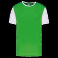 Camiseta bicolor adulto poliéster Green / White S