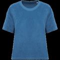 Camiseta de rizo para mujer corte oversize Riviera Blue L