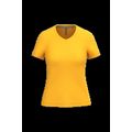 Camiseta de manga corta cuello pico mujer Yellow S