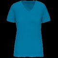 Camiseta de mujer cuello de pico Tropical Blue M