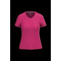 Camiseta de manga corta cuello pico mujer Fuchsia M