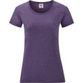 Camiseta entallada mujer 100% algodón Heather Purple L
