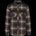 Camisa a cuadros algodón con bolsillos Chocolate / Dark Beige Checked / Black M