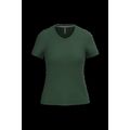 Camiseta de manga corta cuello pico mujer Forest Green L