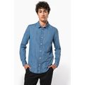 Camisa hombre algodón efecto Denim