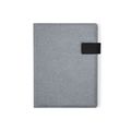 Carpeta RPET con solapa bloc soporte y bolsillos Gri