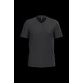 Camiseta de algodón con cuello de pico Black 4Xl