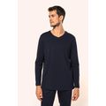 Camiseta cuello de pico hombre manga larga