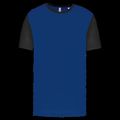Camiseta bicolor adulto poliéster Dark Royal Blue / Black Xxl