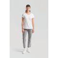 Camiseta mujer algodón cuello redondo entallada