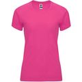 Camiseta Mujer Control Dry Entallada Rosa Fluor 2Xl