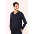 Camiseta cuello de pico hombre manga larga