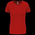Camiseta de deporte mujer poliéster Red M