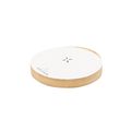 Cargador Circular Qi 15W Bambú