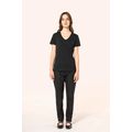 Camiseta algodón cuello pico mujer