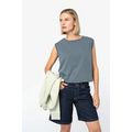 Camiseta crop top sin mangas