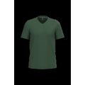 Camiseta de algodón con cuello de pico Forest Green L