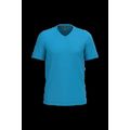 Camiseta de algodón con cuello de pico Tropical Blue L