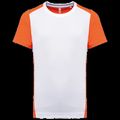 Camiseta deportiva de hombre secado rápido White / Fluorescent Orange L