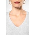 Camiseta manga larga mujer algodón entallada