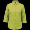 Camisa popelina media manga mujer Burnt Lime 3Xl