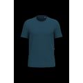 Camiseta algodón orgánico ajustado Peacock Blue Xxs