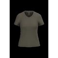 Camiseta de manga corta cuello pico mujer Dark Khaki Xxl