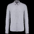 Camisa Manga Larga Algodón Oxford Grey L