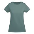 Camiseta entallada mujer algodón orgánico Azul Calma S