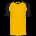 Camiseta bicolor manga corta hombre Yellow / Black M