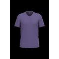 Camiseta de algodón con cuello de pico Purple 3Xl