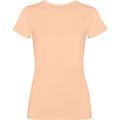 Camiseta mujer algodón efecto desgastado Papaya Claro Lavado S