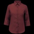 Camisa popelina media manga mujer Wine 3Xl