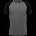 Camiseta bicolor Cuello redondo Grey Heather / Black Heather S