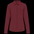 Camisa popelina polialgodón mujer Wine M