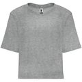 Camiseta de Talle Corto para Mujer Gris Vigore Xl